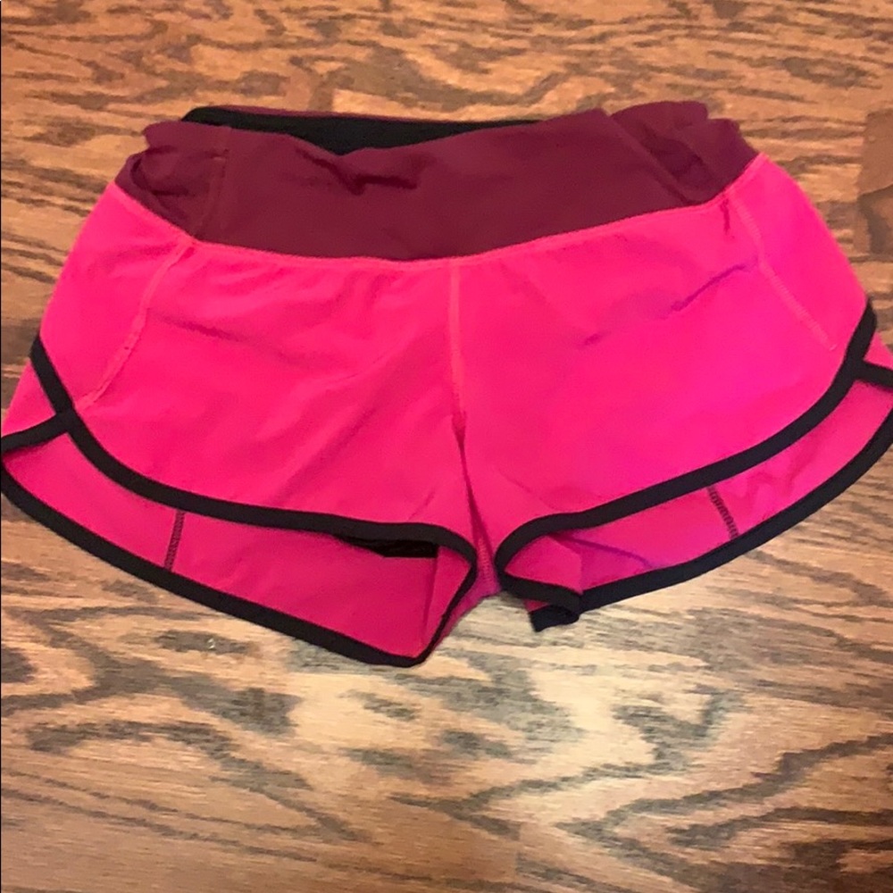 LuLulemon speed up shorts  size 2